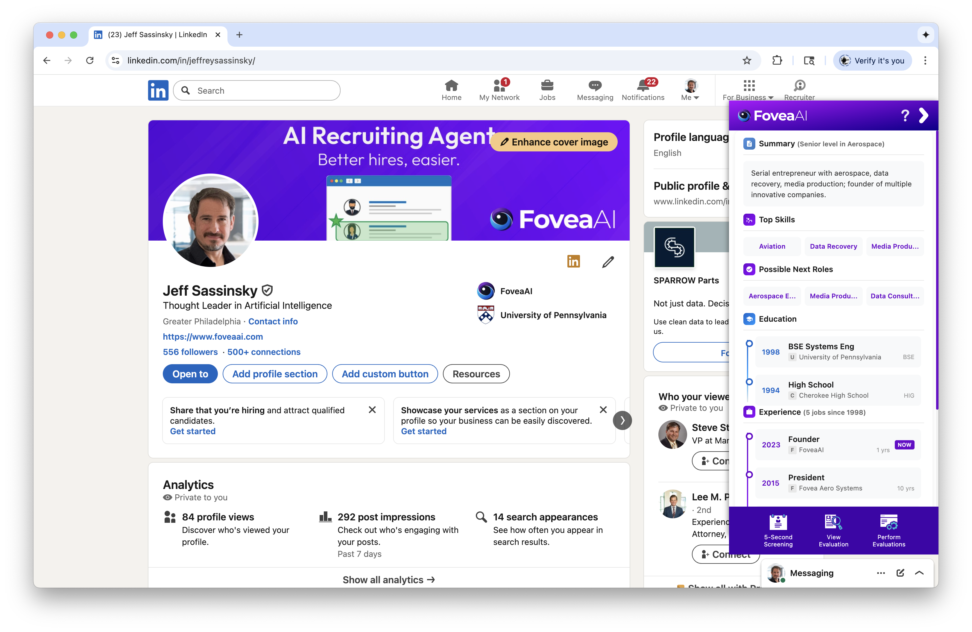 Screen LinkedIn Profiles in 5 Seconds for Free